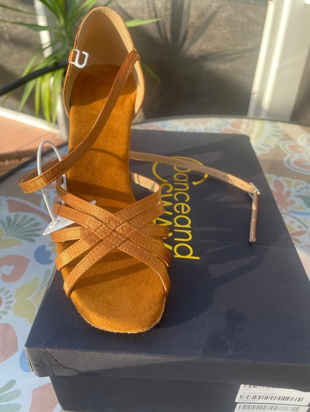 Dance And Sway Women's Strappy Ankle-Heel Sandals in Tan